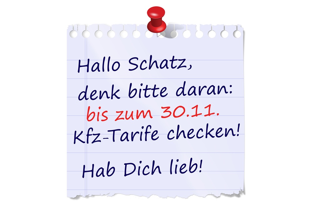 Stichtag 30.11. Wechsel Kfz Versicherung
